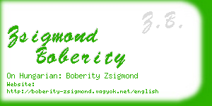 zsigmond boberity business card